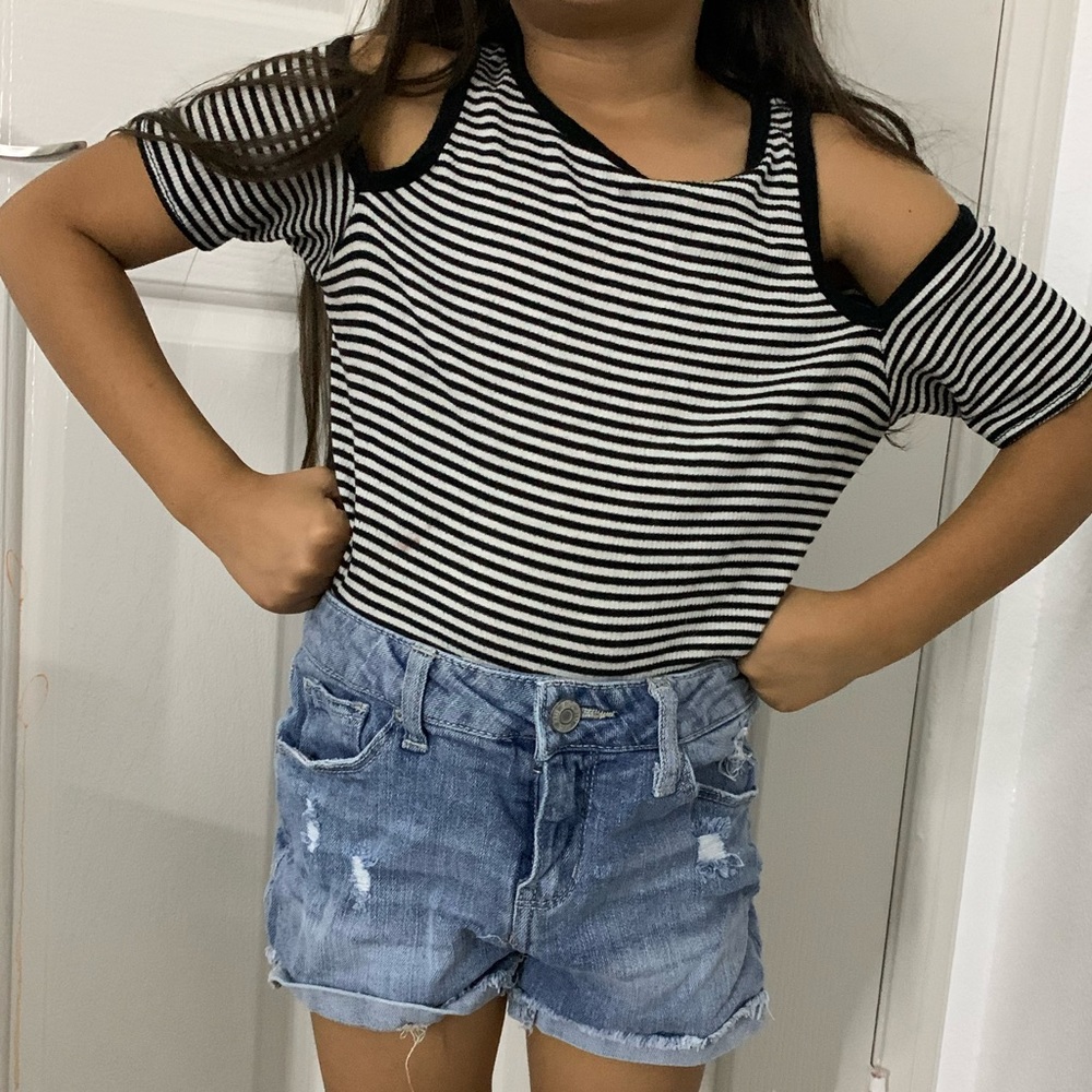 Black and white striped shirt